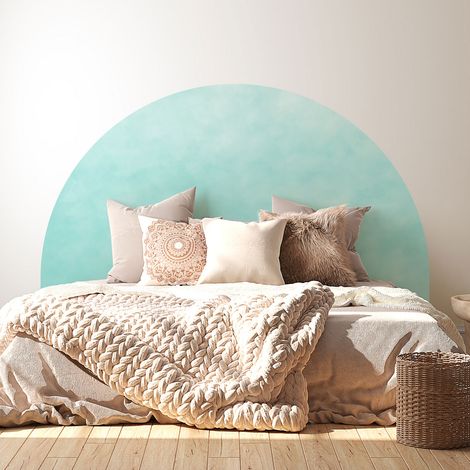 Stickers tête de lit - Couleur tendance - 160 x 130 cm - Pour lits (120 à 140 cm) - Adhésif MAT (1/2)