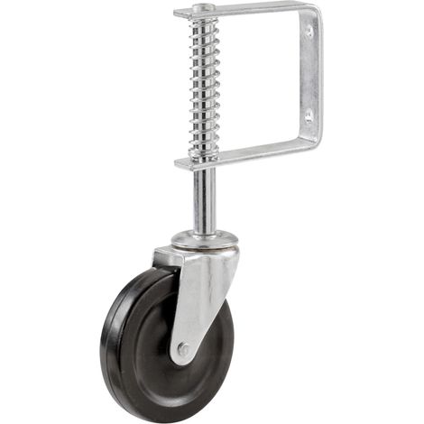 Roulette pivotante à ressort Select Hardware pour portail de garage, roue robuste de 10 cm (4 po) (1/5)