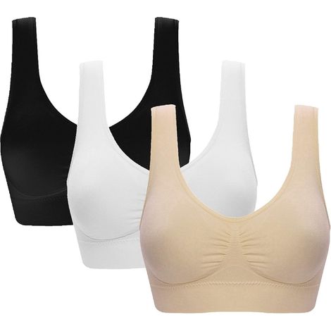 Soutien-gorge de sport confortable et sans coutures pour femme avec coussinets amovibles (1/5)