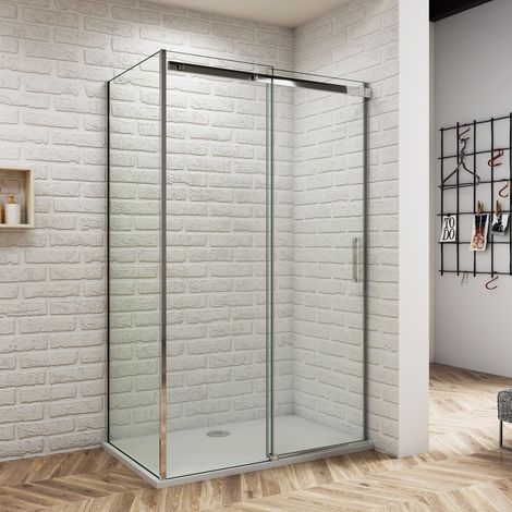 120x100x195cm 8mm Nano ESG Glas Schiebetür Nischentür Duschwand Duschabtrennung Duschkabine (1/5)