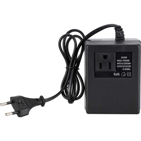 Ej.Life 300W Spannungswandler, Netzsteckeradapter, Wechselstrom 220 V bis 110 V, 50 Hz / 60 Hz, für Reisen(EU Plug) (1/5)