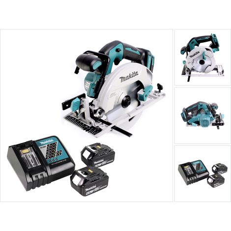 Makita DHS 680 RG Akku Handkreissäge 18 V 165 mm Brushless + 2x Akku 6,0 Ah + Ladegerät
