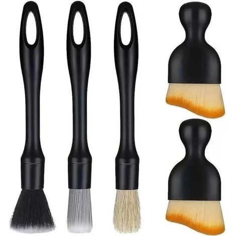 5-teiliges Autoinnenraumbürsten-Set – Reifen – Lüftungsschlitze – und Ritzen  Komplettes automatisches Detailer-Set mit (1/5)
