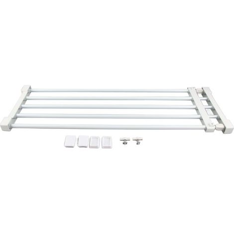 Étagère de Rangement Extensible pour Placard à Vêtements, Diviseurs de Garde-robe Réglables, Séparateur de Tension pour Armoire, Armoire, Salle de Bain, Cuisine, Bibliothèque(75120CM) (1/5)