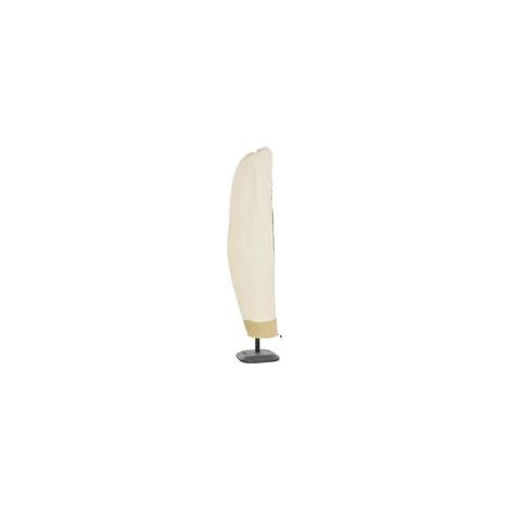Telo protettivo impermeabile per ombrellone a braccio con cerniera e coulisse, tessuto Oxford con rivestimento in PVC impermeabile, beige (26530/50/40cm) - Crezuo