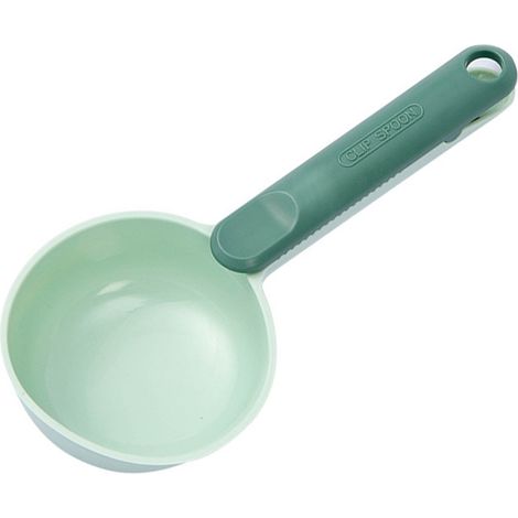 Cuillère multifonction grande capacité pour farine, riz, légumineuses - Cuillère de service verte pour cuisine (1/5)