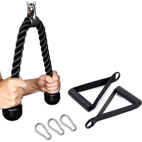 Corde triceps + mousqueton – haute intensité – entraînement force bras – puissante