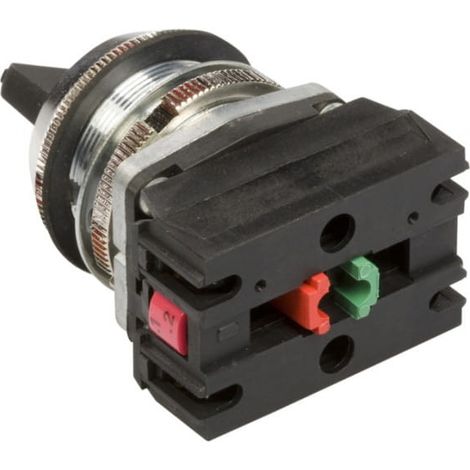 Interruptor de 2 posiciones, perilla de 30 mm, negro, 1 normalmente abierto (NO), 1 normalmente cerrado (NC), antirretorno, W0-NEF30-P XY S