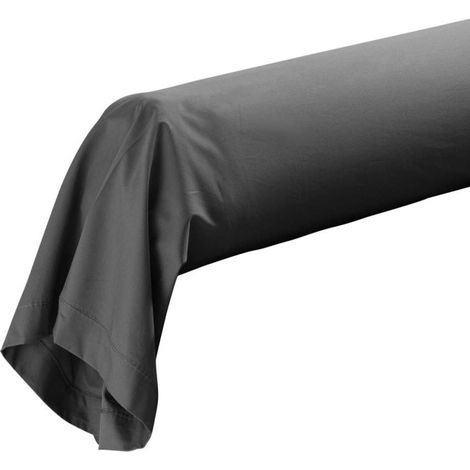 Taie de Traversin "Percaline" 85x185cm Gris Acier (1/5)
