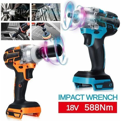 Clé à chocs sans fil électrique 18V 588Nm pour batterie Makita (1/2)
