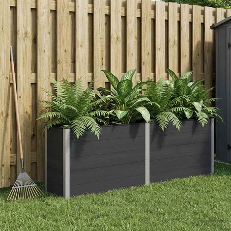 Teenpull – Hochbeet Schwarz 250 x 50 x 91 cm (1/5)