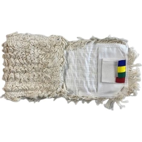 Frange coton poche et languette 50cm
