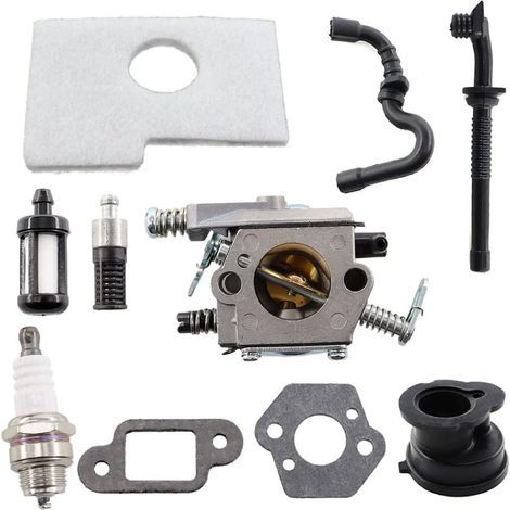 Carburateur avec joint, filtre à air, tuyau d'essence pour Stihl 017 018 MS170 MS180 MS 170 MS 180 tronçonneuse à essence, remplacement pour carburateur Walbro 1130 120 0608 (1/5)