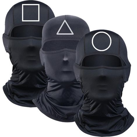 Lot de 3 Cagoules TV 2021 Couvre-Visage Respirant Long Cou Homme Femme Accessoire Vélo Cyclisme Cosplay (1/5)