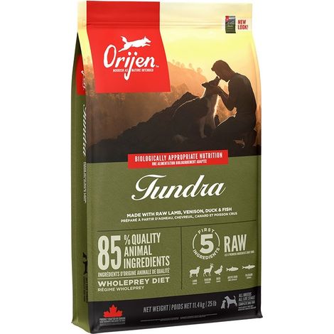Orijen Tundra 11,4 kg Poulet adulte. Poisson. Dinde (1/2)