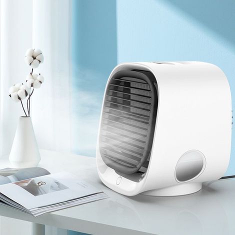 Leiser, tragbarer Klimaventilator mit Weißwasserkühlung, ideal für Büro und Zuhause im Sommer - KZQ