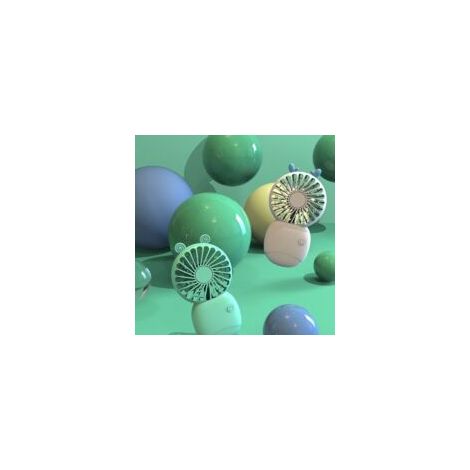 Mini Ventilateur USB Rechargeable Portable – Vert, Idéal Bureau & Voyage, Batterie Intégrée, Silencieux et Léger