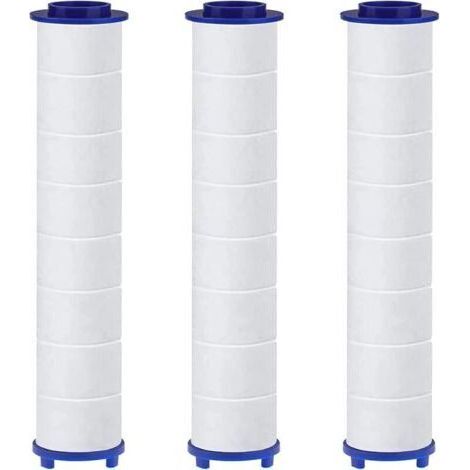 Set mit 3 PP-Baumwollfiltern mit Calciumsulfit-Perlen für HAPPUP Duschköpfe, Filterkartusche für Sedimente, Duschkopffilter 10,5 x 2 cm