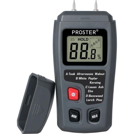 Testeur d'Humidité Bois à 2 Broches Détecteur d'Humidité Numérique avec Écran LCD HD Hygromètre Bois Plage de 0-99.9 % Précision de 0.5% Résolution +/- 0.1% pour bois, buches, béton, carton FDC (1/5)