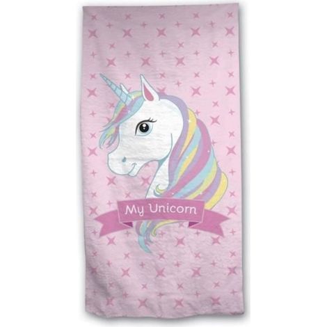 Serviette de bain enfant Licorne Rose