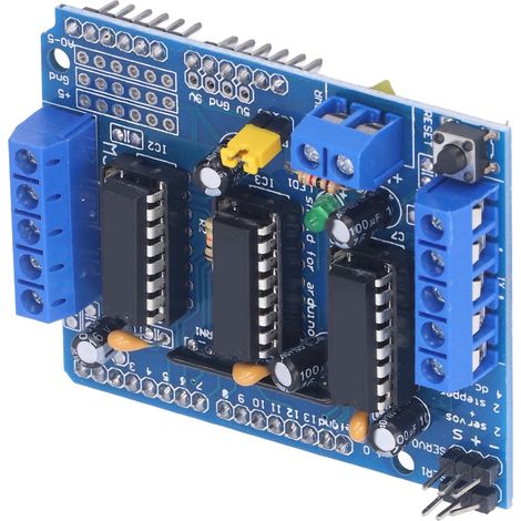 L293D Motorsteuermodul, Schrittmotortreiberplatine, Duemilanove-kompatible Erweiterung, PWM-Controller, Dual-H-Brücke, 5 V/12 V, für Robotik und DIY (1/5)