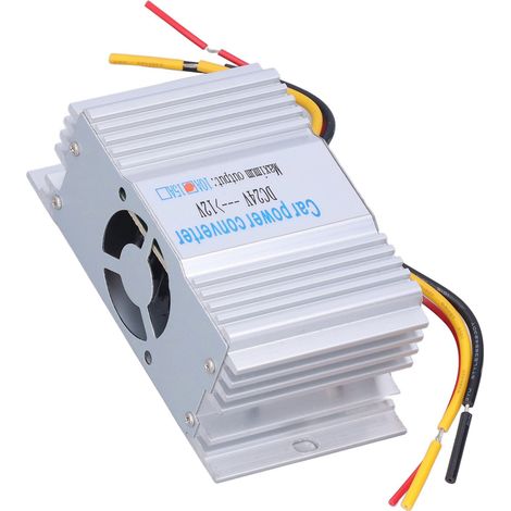 Convertisseur abaisseur, régulateur adaptateur de tension DC 24V vers DC 12V, 10A, 120W pour alimentation de véhicule. (1/5)