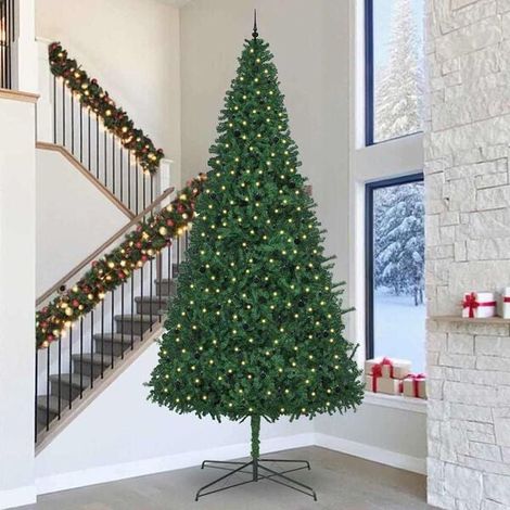 Sapin de Noël Vert 400 cm PVC, Décoration de Noël (1/5)