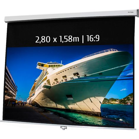 Ecran de projection manuel 2,80 x 1,58m - Format 16:9
