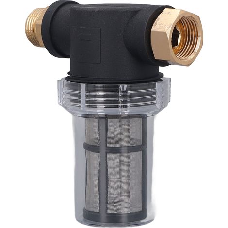 Filtre à eau pour tuyau d'arrosage, filtre à sédiments en ligne pour nettoyeur haute pression, préfiltre à eau pour toute la maison (1/5)