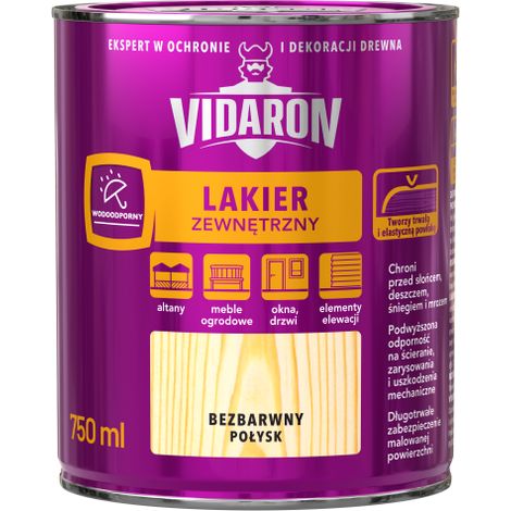 Vernice trasparente lucida per legno da esterni Vidaron, 0,75 l