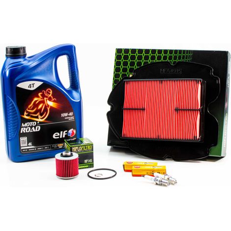 Kit Révision Filtres Bougies pour YAMAHA TDM 900 de 2002 à 2010 - ELF MOTO 4 ROAD 10w40 4L