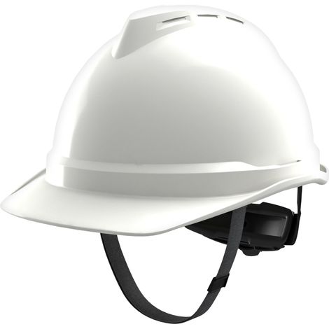 MSA V-Gard 500 Casque de Chantier – Casque de Protection Non ventilé pour Chantier et électricien – Casque Robuste Conforme à la Norme DIN en 397 pour Le Travail (1/4)