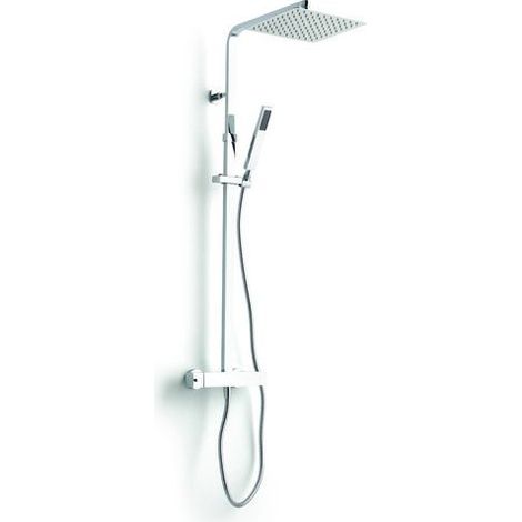 Colonna Doccia Termostatica Tamanaco Serie Quadro GAIA Soffione 25X25 Cromo - CD700169GA (1/2)