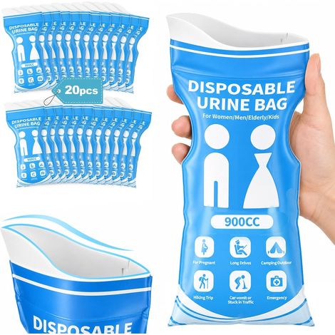 20pcs 900CC Portable Urine Bag Urine Bag Emergency Pee Bag (1/5)
