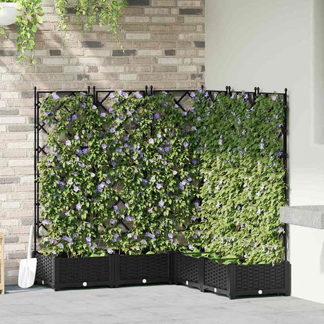 Garten-Pflanzgefäß 5 pcs Schwarz 120 x 120 x 125,5 cm