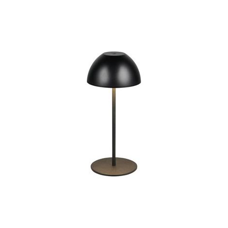 Trio Lighting Lámpara LED de sobremesa negra con batería recargable USB ORTIZ regulable 2W 150lm, 3000K IP44 (1/5)
