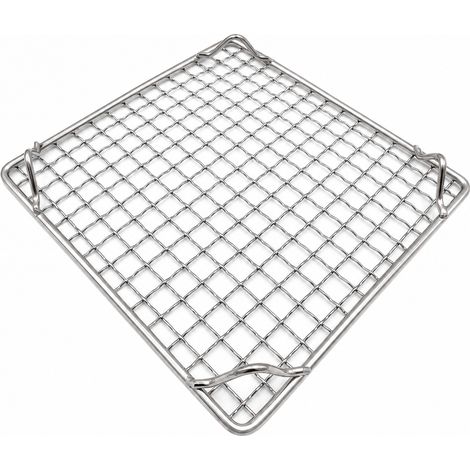 Grille en acier inoxydable avec pieds, 24 x 24 cm