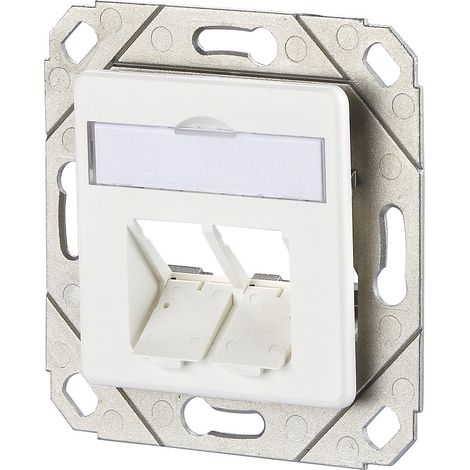 Metz Connect Scatola di connessione modulo UPk 2 porte non equipaggiato bianco puro, 1309151102-E