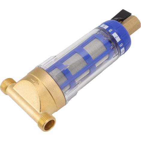 Filtre à eau à sédimentation cyclonique G1/2 po à rétrolavage en cuivre pur pour toute la maison, compatible avec lave-linge (1/5)