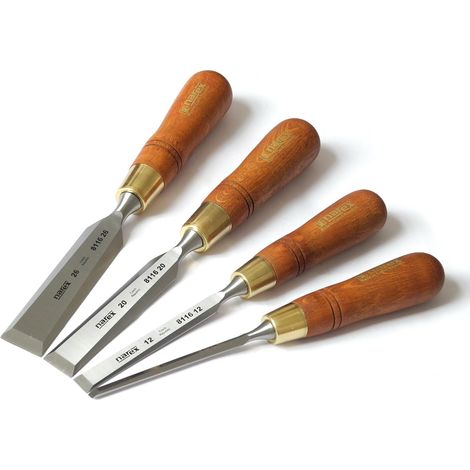 4 - Ciseau À Bois - Manche En Charme - Lame Acier Allié - Pour Menuiserie Et Assemblage Queue D&39aronde - Naturel - 6x12x20x26cm (1/5)