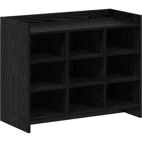 Meuble à chaussures avec rangement, chêne noir, 85 x 39,5 x 70 cm (1/5)