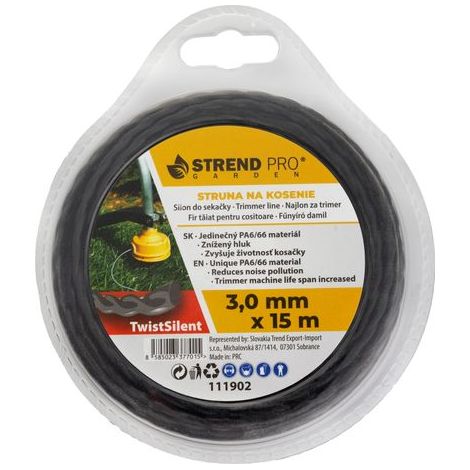 Trimmerfaden TwistSilent Professional 3,0 mm L-15 m, spiralförmig - Set mit 10 Stück