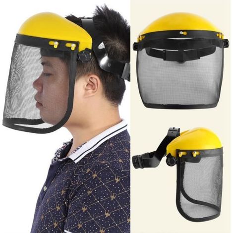 Casque De Sécurité Visière Grillagée - Pour Abattage Débroussaillage Sylviculture - 39 x 20 cm - 1 Pièce (1/4)