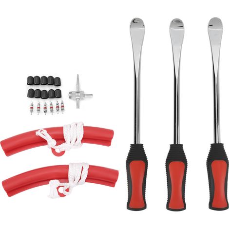 Reifenreparaturset aus Eisen mit Hebel und Ventilschaft für Motorrad und Fahrrad, abnehmbares Werkzeug (1/5)