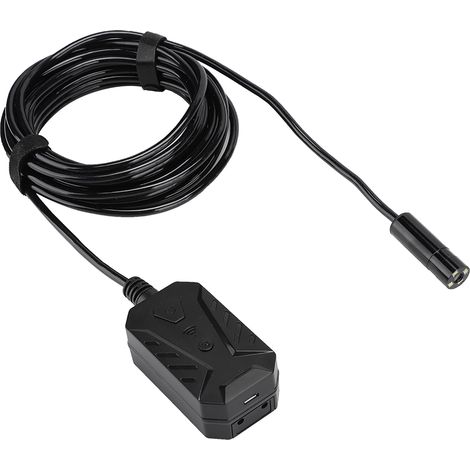 Endoscope pour smartphone 5 MP avec mise au point automatique WiFi ultra-nette et lentille étanche pour iOS/Android, câble rigide de 10 m. (1/5)