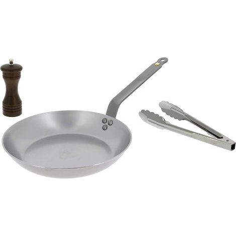 Box poêle 26 cm + moulin poivre + pince - De Buyer - 5610.03 (1/5)