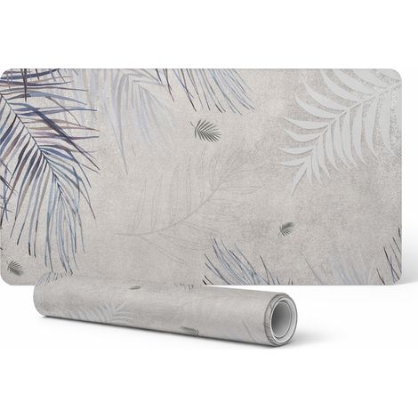 Alfombrilla de escritorio geom茅trica floral de 120x60 cm.