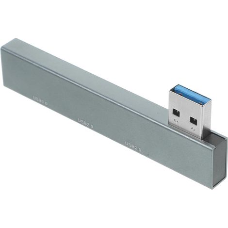 Concentrateur USB 3 Ports en Alliage D'aluminium Léger et Facile à Transporter, Adaptateur USB Multiple pour Ordinateur Portable et Tablette, Travailleurs (1/5)
