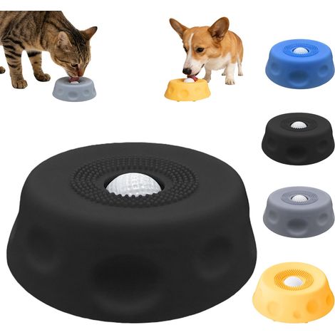 Gamelle anti-glouton conçue pour ralentir la prise alimentaire gamelle antidérapante à lécher pour chien, adaptée aux friandises liquides, au bouillon d'os et au yaourt (Noir, 1 pièce) (1/5)