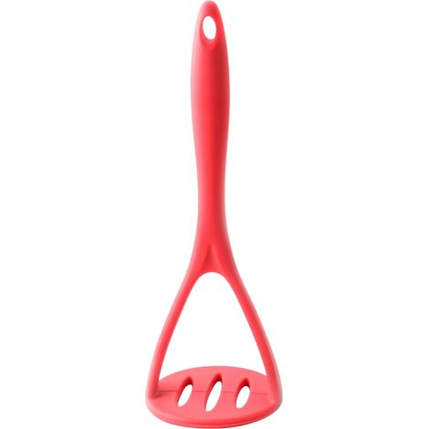Presse-purée en silicone rouge (1 pièce), broyeur à fruits et légumes créatif, ustensile de cuisine (1/5)